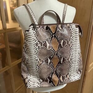 Snakeskin Patterned Women's Backpack